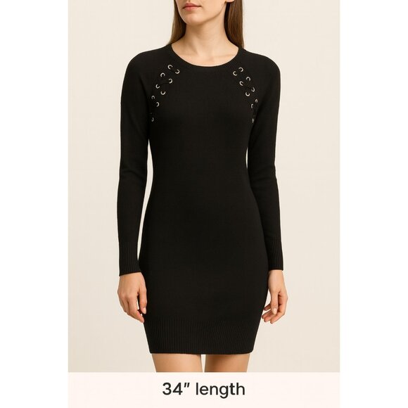 BCX Black Sweater Dress - Picture 1 of 4